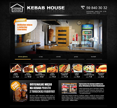 Kebab House Słupsk - strona internetowa