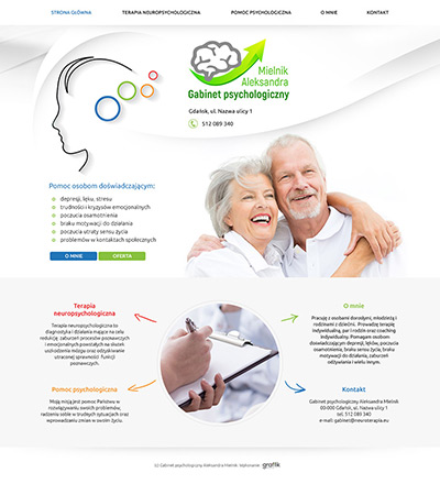 Neuroterapia - strona internetowa z ofertą firmy