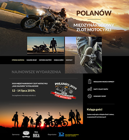 Zlot motocyklistów - strona internetowa Koszalin